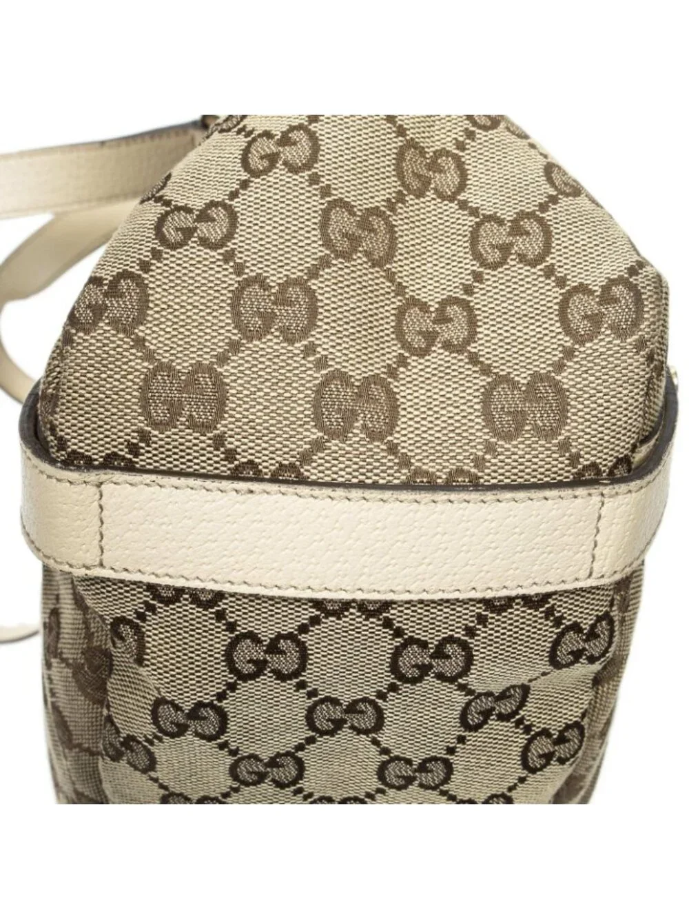 Gucci Abbey Hobo Diagonal Beige Ivory GG Canvas - Picture 7 of 10